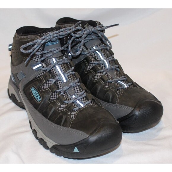 Keen Men's Targhee 3 Mid WP Hiking Boots GRAY BLUE SZ 11 WIDE NWOB $165 - Picture 2 of 6